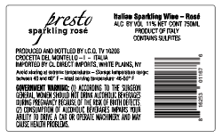 presto rose back label